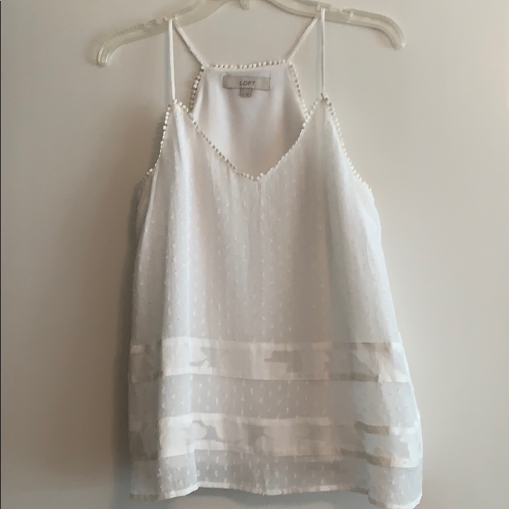 LOFT Lovely white tank top